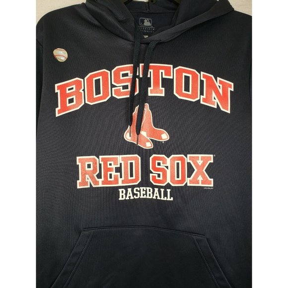 Boston Red Sox Genuine Merchandise Small Pullover Hooded Sweatshirt Blue - Picture 4 of 7